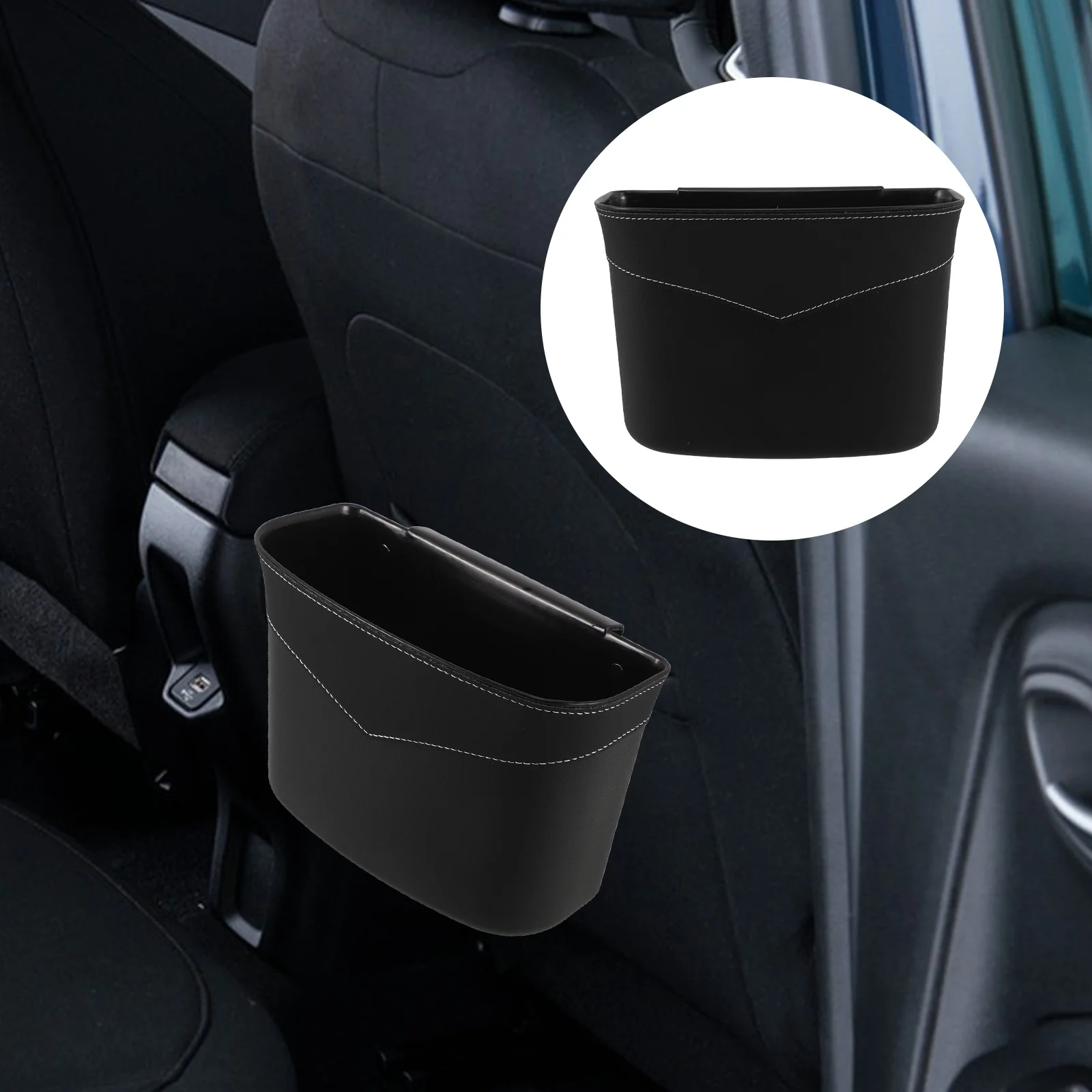 

Car Trash Can Black Space Saving Door Hanging Vehicle Waste Bin Umbrella Holder Storage Multifunctional Automotive Garbage
