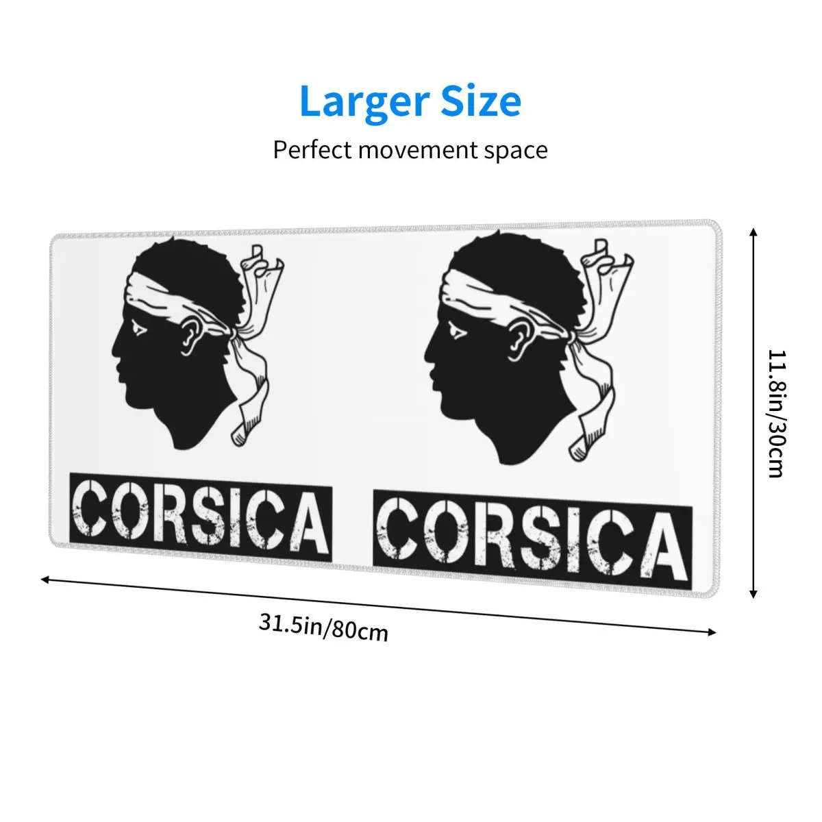 Large Mouse Pad Corsica Map Flag French Corsican Gamer PC Laptop Mats Keyboard Carpet Computer Gaming Desk Mat
