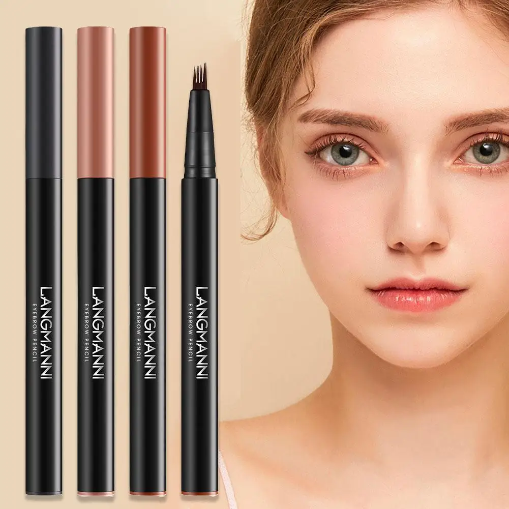 Drei dimensionaler Augenbrauen stift tragbare wasserdichte Krallen natürliche Farbe einfach Auge vier Make-up langlebig glatt y1d2