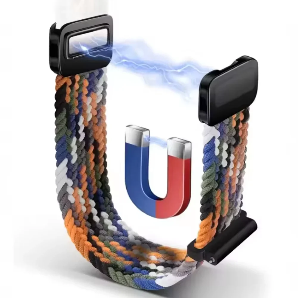 22/20 مللي متر النايلون مضفر حزام لهواوي ساعة 5 4 GT6 GT5 GT4 46 مللي متر الفرقة سامسونج ساعة 7 6 5 4 المغناطيسي مشبك تنفس سوار #5