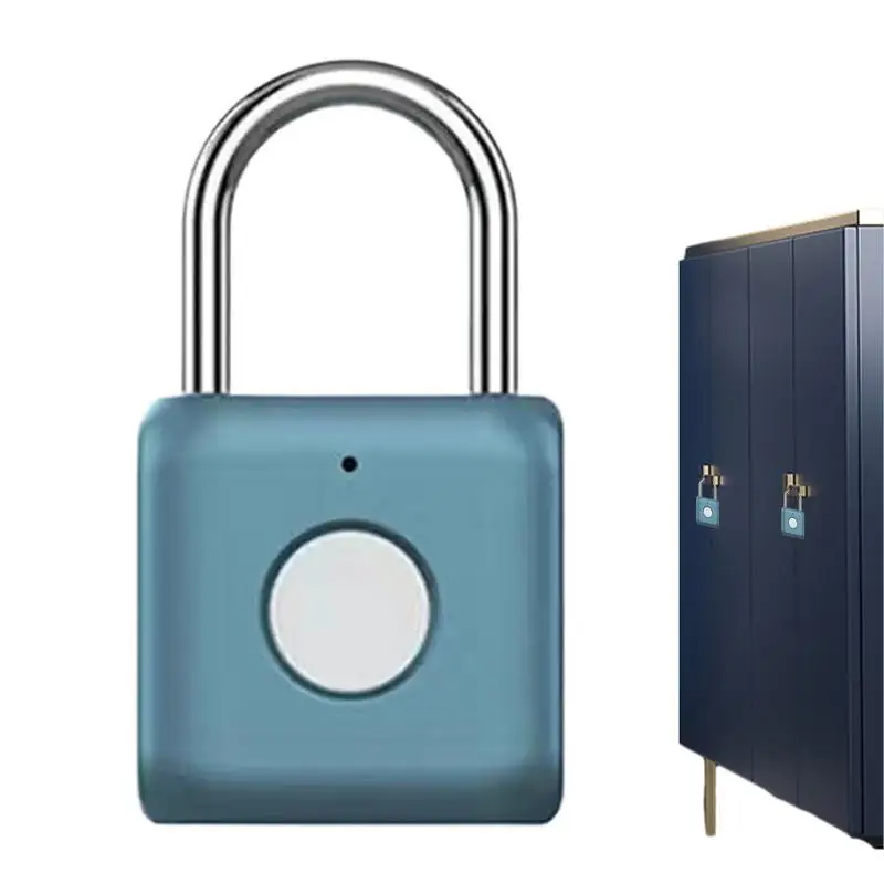 

Intelligent Fingerprint Lock Intelligent Thumbprint Keyless Lock Smart Padlock With USB Charging Support For Gym Bookcase