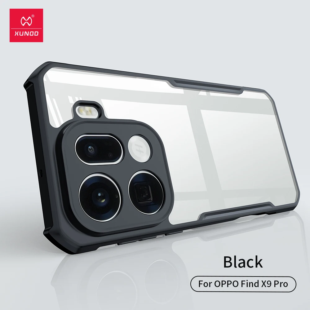 Xundd für OPPO Find X9 Ultra Hülle, Airbag, stoßfeste Schale, Objektiv, vollständiger Schutz, Rückseite, matt, transparent, kratzfest – Detail 2