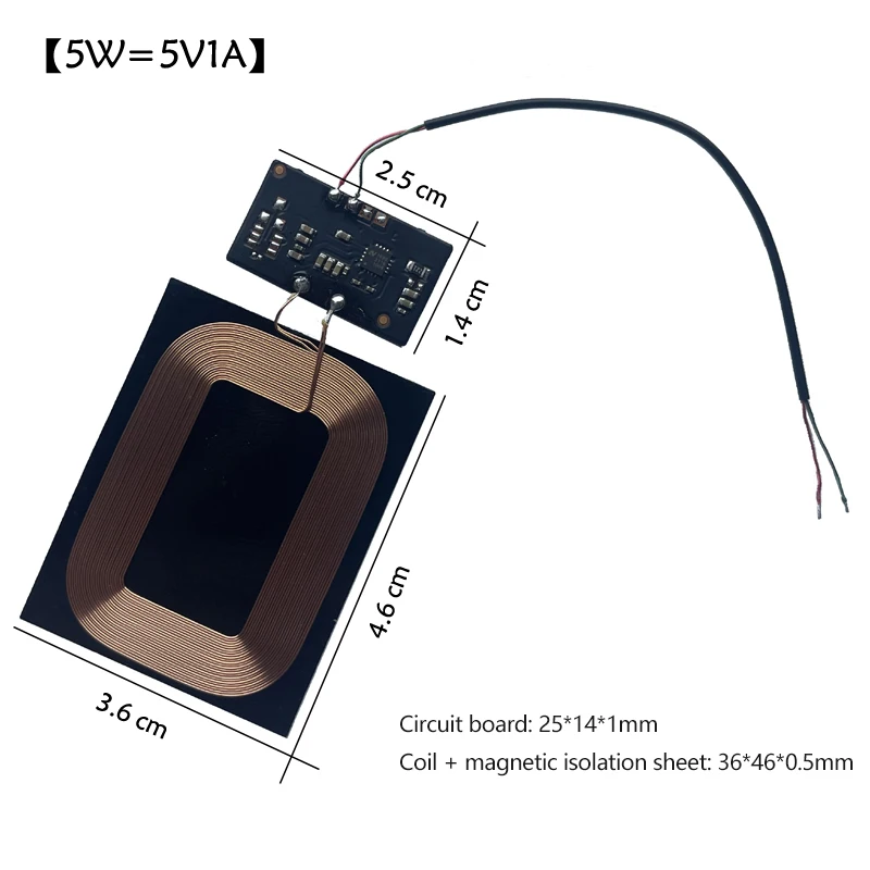 Cargador inalámbrico estándar Universal, placa de circuito PCBA con bobina, módulo de recepción inalámbrico DIY, 5W/7,5 W/10W