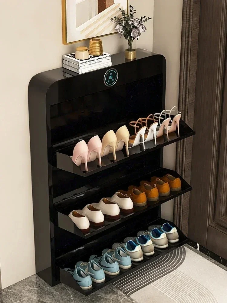 shoe cabinet shoe cabinet, disinfection and sterilization, odor removal, ultra-thin entry door tipping bucket shoe rack