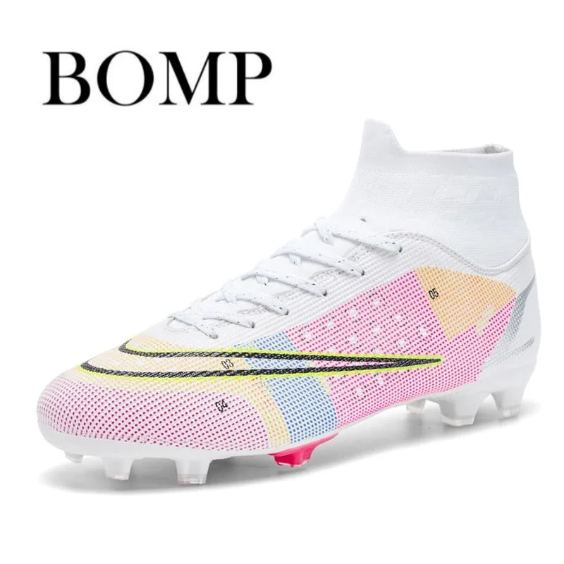 Hot Sale Rainbow Men's Soccer Shoes Outdoor Sport TF/FG Football Sneakers For Women Training Grass Futsal Soccer Boots Women