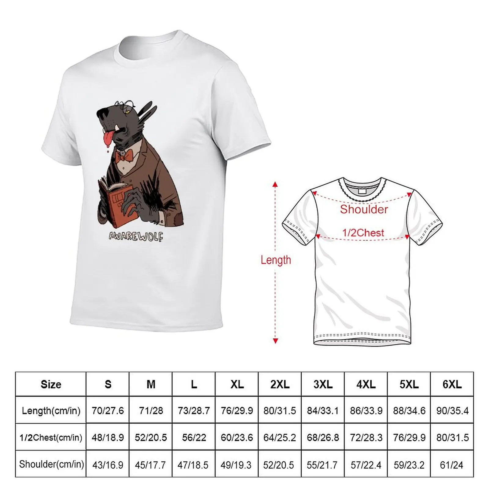 awarewolf T-Shirt graphic t shirts blue archive oversized t shirt men