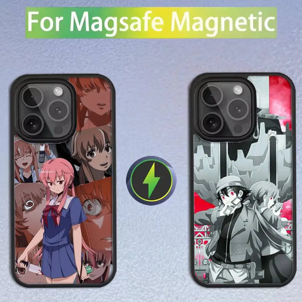

Чехол для телефона в стиле аниме Mirai Nikki для iPhone 17,16,15,14,13,12,11, Pro, Max, Plus, Mini, SE Magsafe с магнитной беспроводной зарядкой