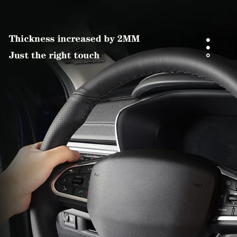Microfiber Leather Car Steering Wheel Cover For Changan Qiyuan Q07 A06 A05 A07 Q05 Handle Cover Car Interior Accessories