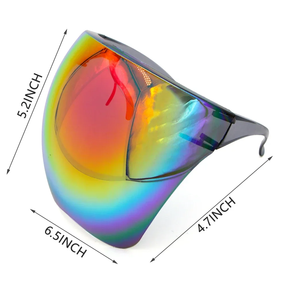 サングラス女性男性保護フェイスシールドメガネゴーグルフルフェイスカバー球面レンズ抗スプレー安全サングラス男性