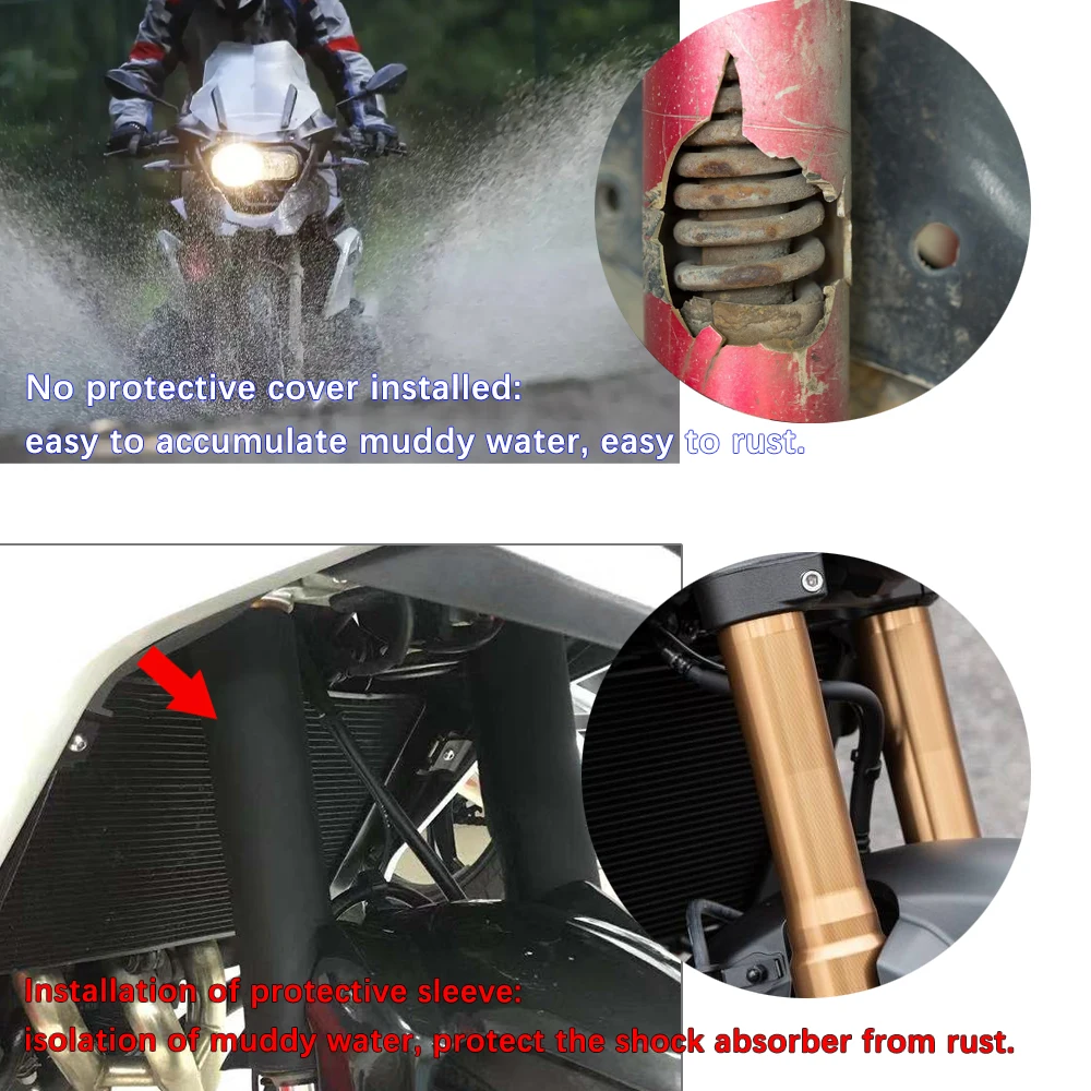 VERSYS 650 Front Fork Protector Fit For Kawasaki Versys-1000 Motorcycle Rear Shock Absorber Wrap Cover Stretch Fabric