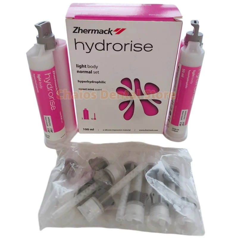 1 Set Zhermack Hydrorise Light Body Normal Set Hyperhydrophilic Sweet Mint Scent Dental Lab Impression Replication Materials