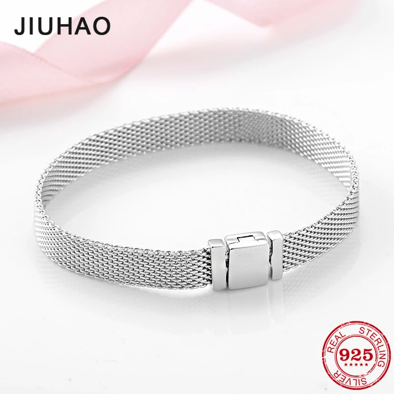 High quality 925 Sterling Silver Fashion Clip Beads Bracelets for Women Fit Original reflexions bracelet charms femme Jewelry