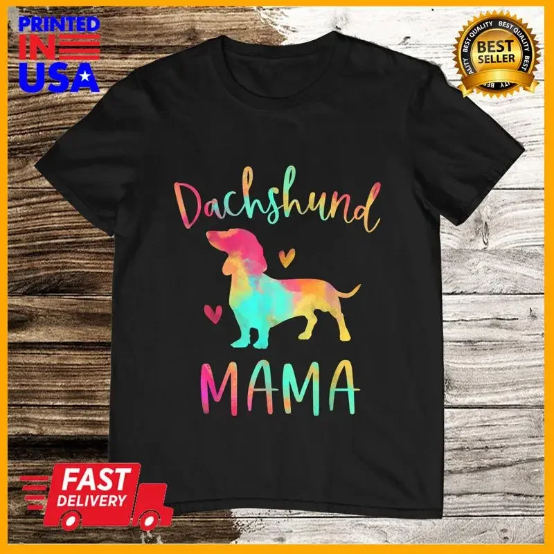 Красочная футболка «Такса Мама» с собакой Doxie для мамы 1.