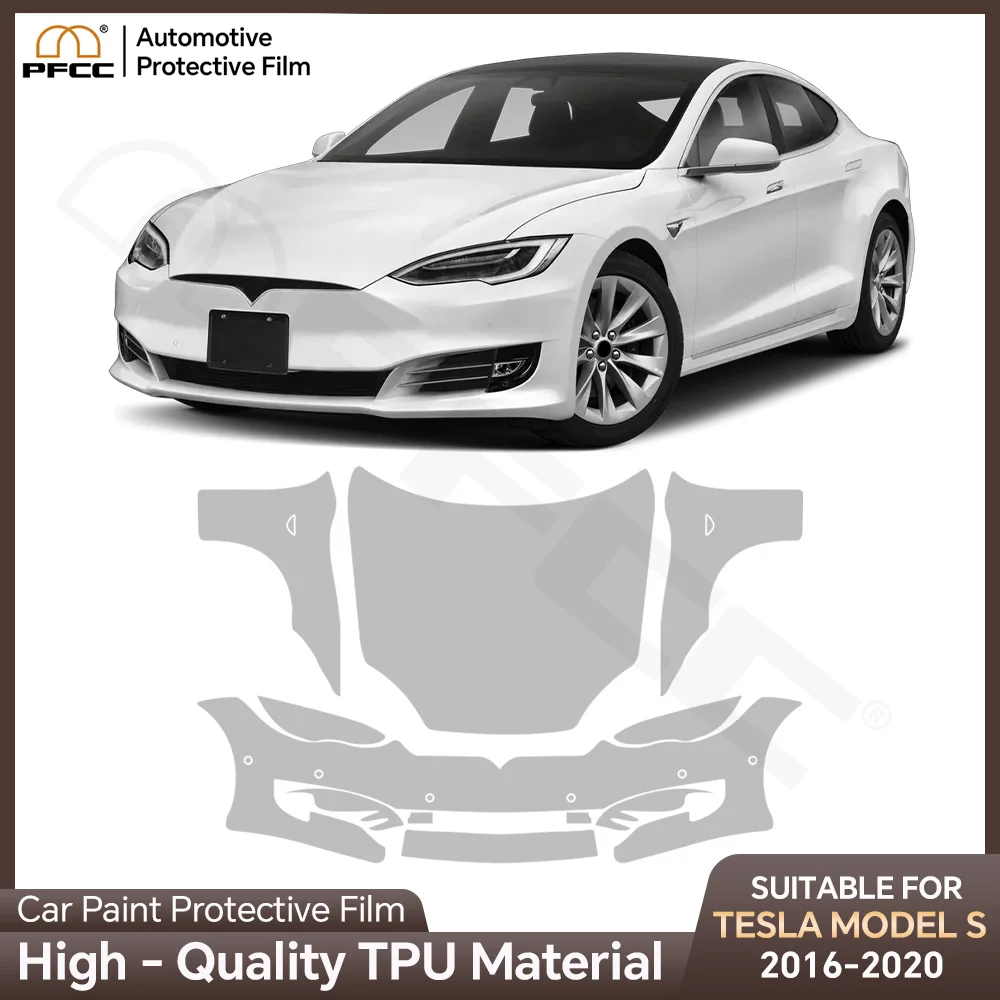 

PFCC Pre-cut Protection Film For Tesla Model S 2016 2017 20218 2019 2020 PPF Paint Transparent Car Body Sticker Kit Anti-Scratch