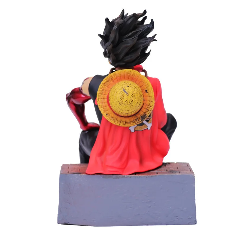 One Piece Anime Action Figure, Tide Brand, Position assise, Salle Man Luffy, Modèle de collection en PVC, Ornements Jouets Cadeaux, 22cm