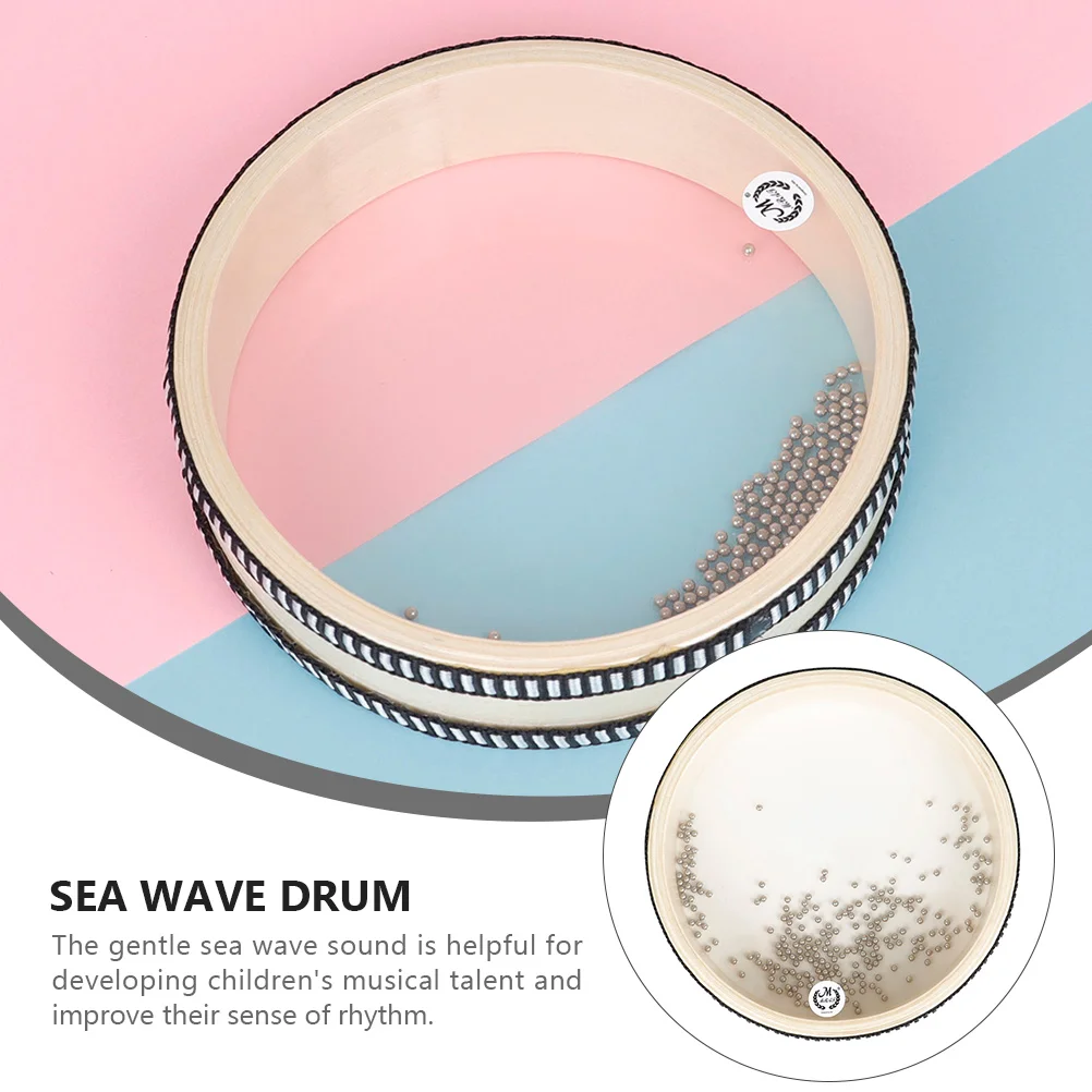 Surf Drum Gentle Sea Sound Musical Instrument Percussion Ocean Baby Toy Wooden Wave PVC Jesus