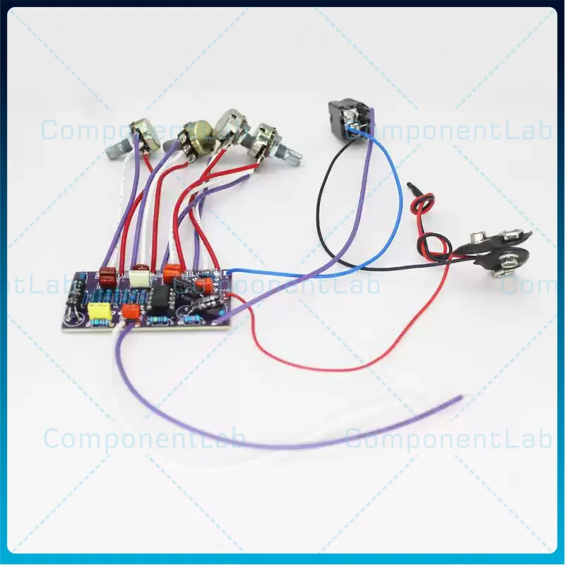 3 Band EQ Preamp Circuit Board for Fender Jazz Bass, Built-in Active DIY Bass Circuit