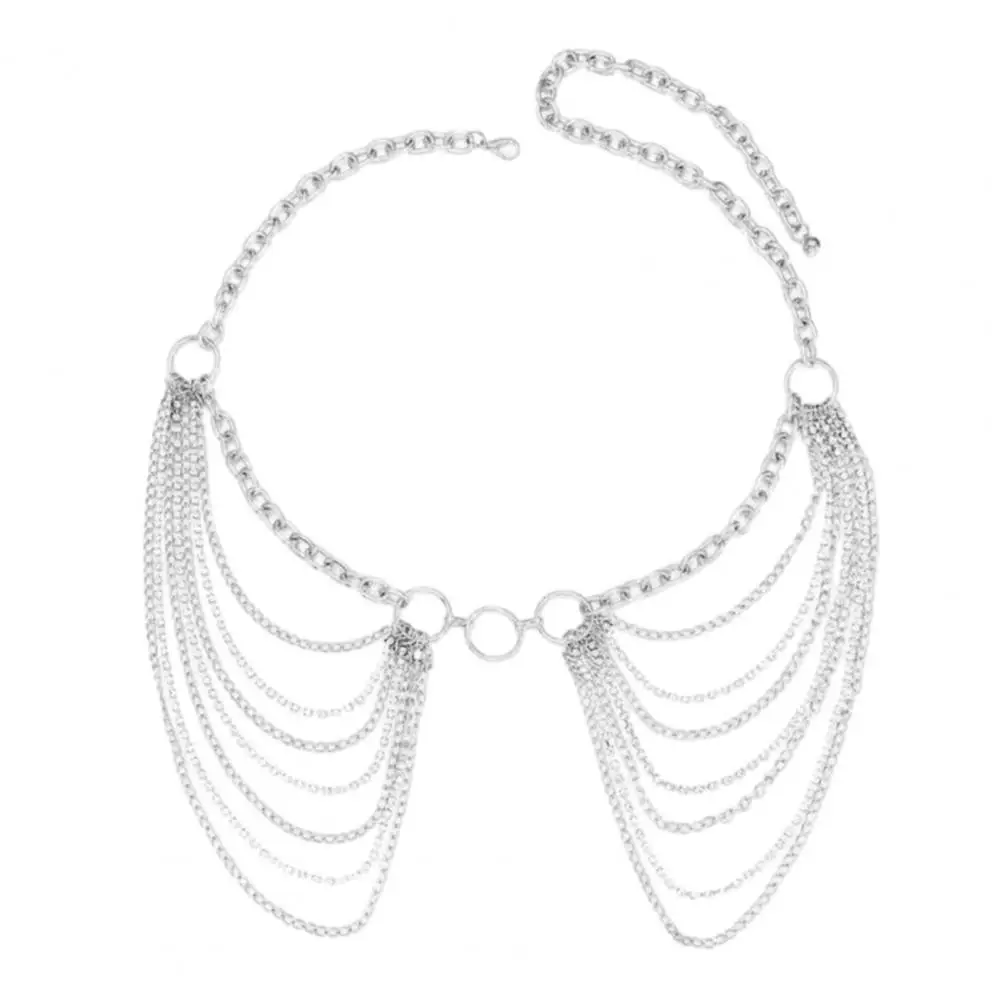 Waist Chain Jewelry Women Alloy Waist Chain Multi-layer Tassel Belly Chain Adjustable Waist Harness Sexy Corset Thigh Belt