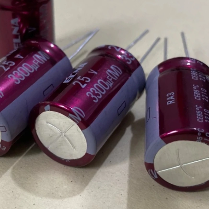 2Pcs/10Pcs ELNA 3300UF/25V Audio Capacitor RA3 Series 16x25mm 25V3300UF High-Quality Audio Electrolytic Capacitors