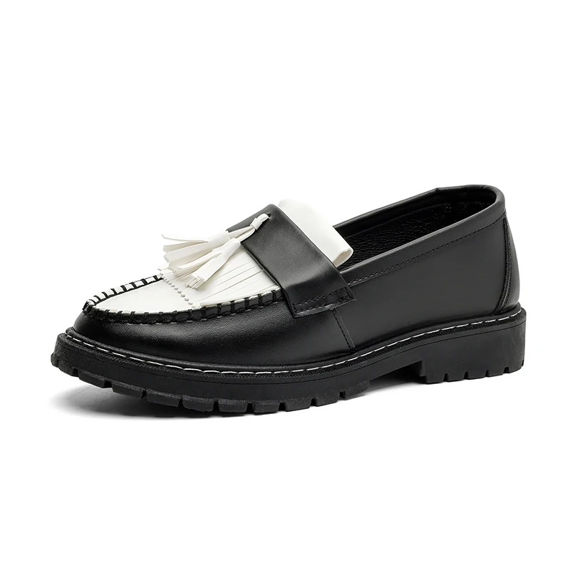 

Men Loafers PU Color Blocked Tassel Decoration Business Casual Men Shoes