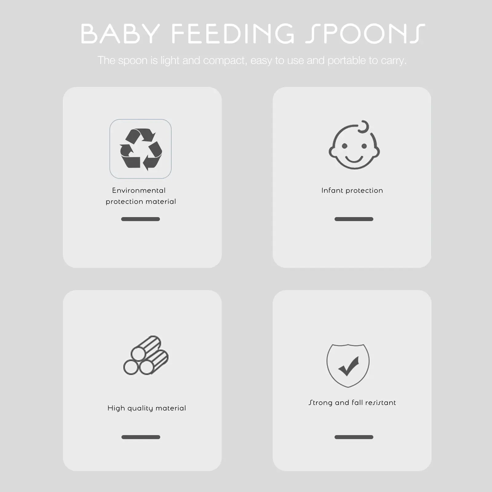 

2Pcs Adorable Silicone Baby Spoons Strong Fall Break Resistant Compact Easy to Carry Essential Feeding Utensils for Newborns