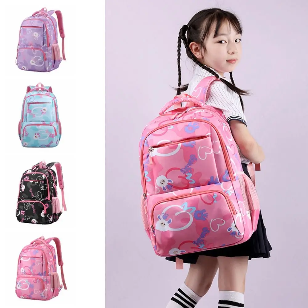 Moda dos desenhos animados estudantes mochila náilon confortável faculdade mochila moda respirável almofada traseira bolsa de ombro feminino