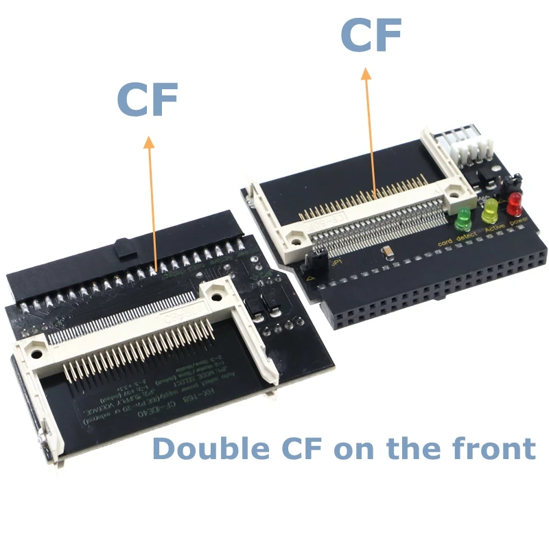 Tarjeta CF de doble cara negra a 3,5 hembra, adaptador de 40 pines cf a IDE, tarjeta convertidora estándar IDE, modo true-ide para disco duro de PC