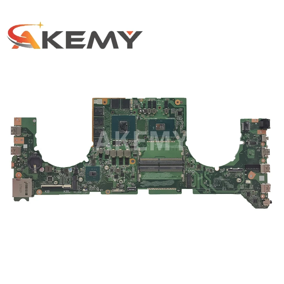 Akemy 90NB0GL0-R00010 DA0BKNMBAB0 For Asus GL703VM GL703VD GL703V Laptop Motherboard  Mainboard  GTX 1060 GPU  I5-7300HQ