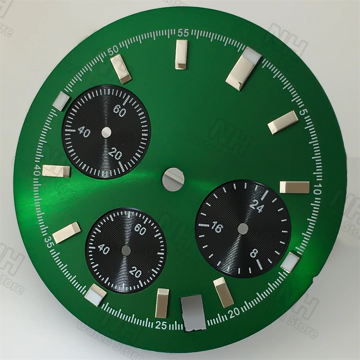 30mm Panda Meteorite Dial Fit VK63 Movement Green Luminous High Quality 6- Pin Dial Watch Modification Accessories