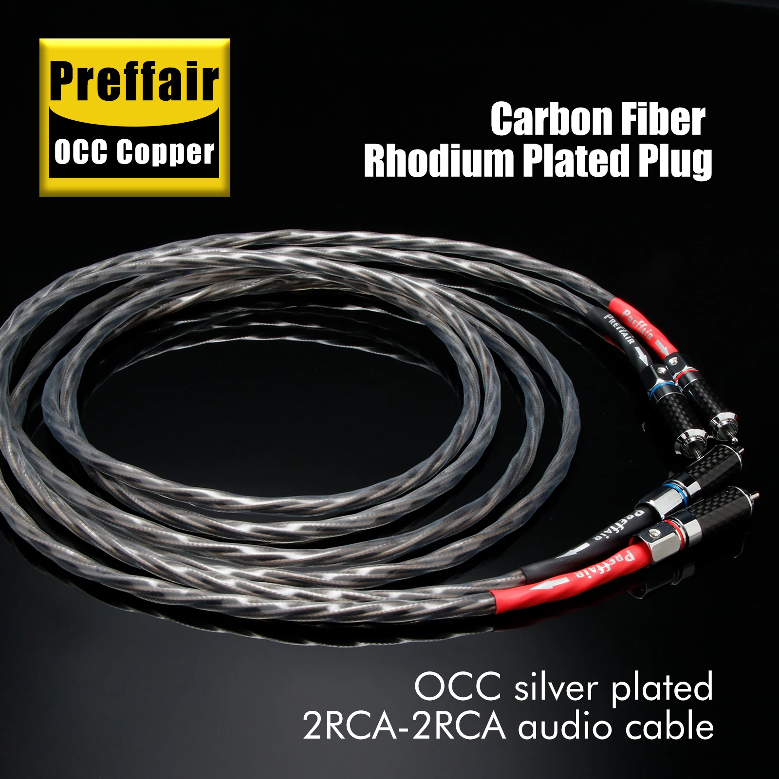 Hi-Fi RCA Cable 7n occ copper with Rhodium palted xlr Cable 4cores braid  for Microphone Mixer