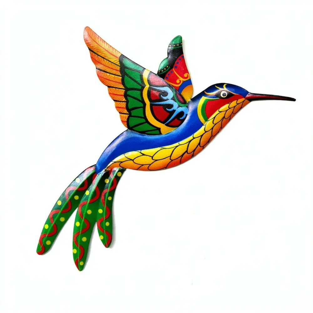 Modern Iron Hummingbird Wall Sculpture Minimalist Hanging Decor For Indoor Outdoor Spaces Home Wall Accents