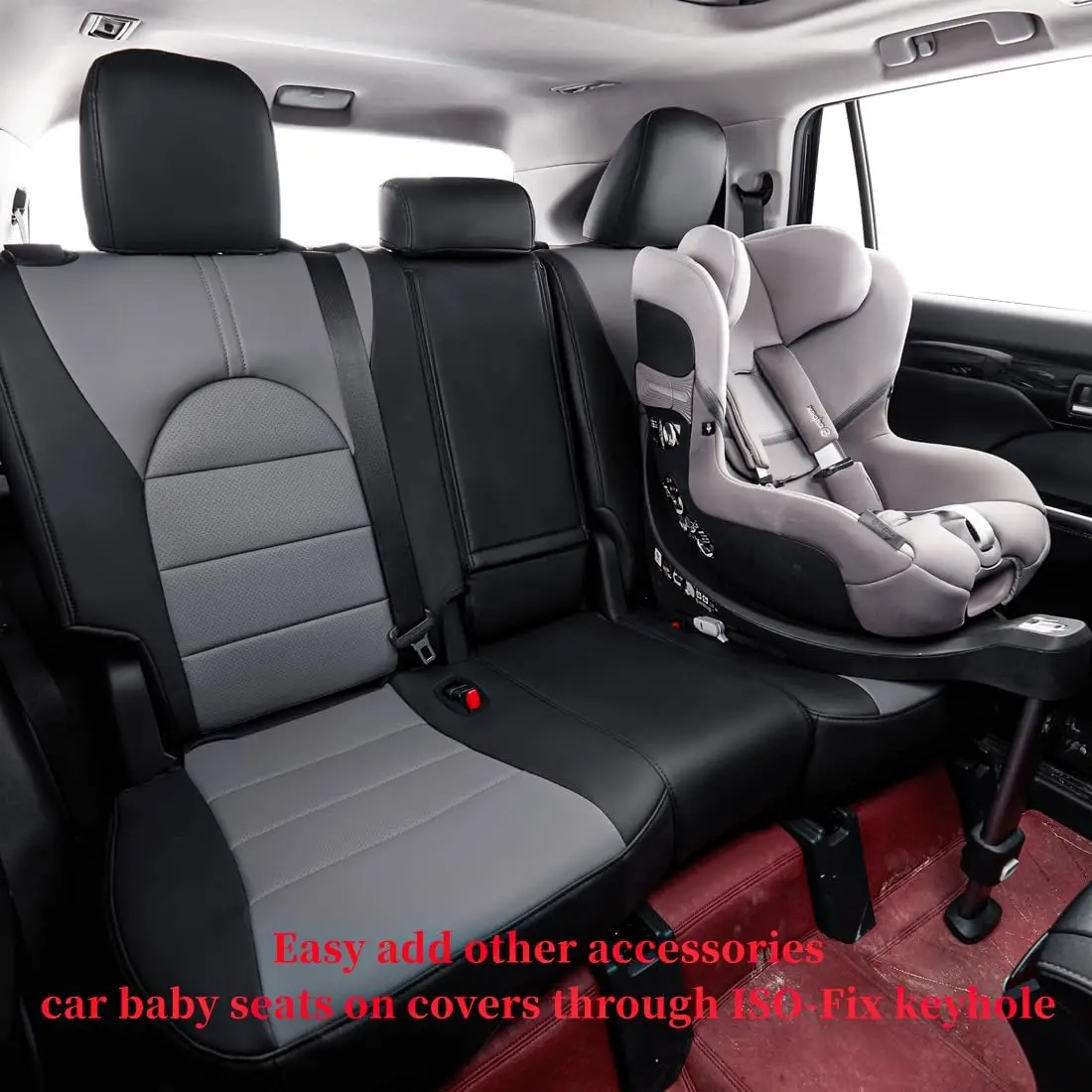 Coverdream Custom Fit Car Seat Covers For Honda Odyssey 2018-2026 EX/EX-L/Touring/Elite/SE 8 Seats 2nd Row 40/20/40 Split Full Set Leather Seat Protector