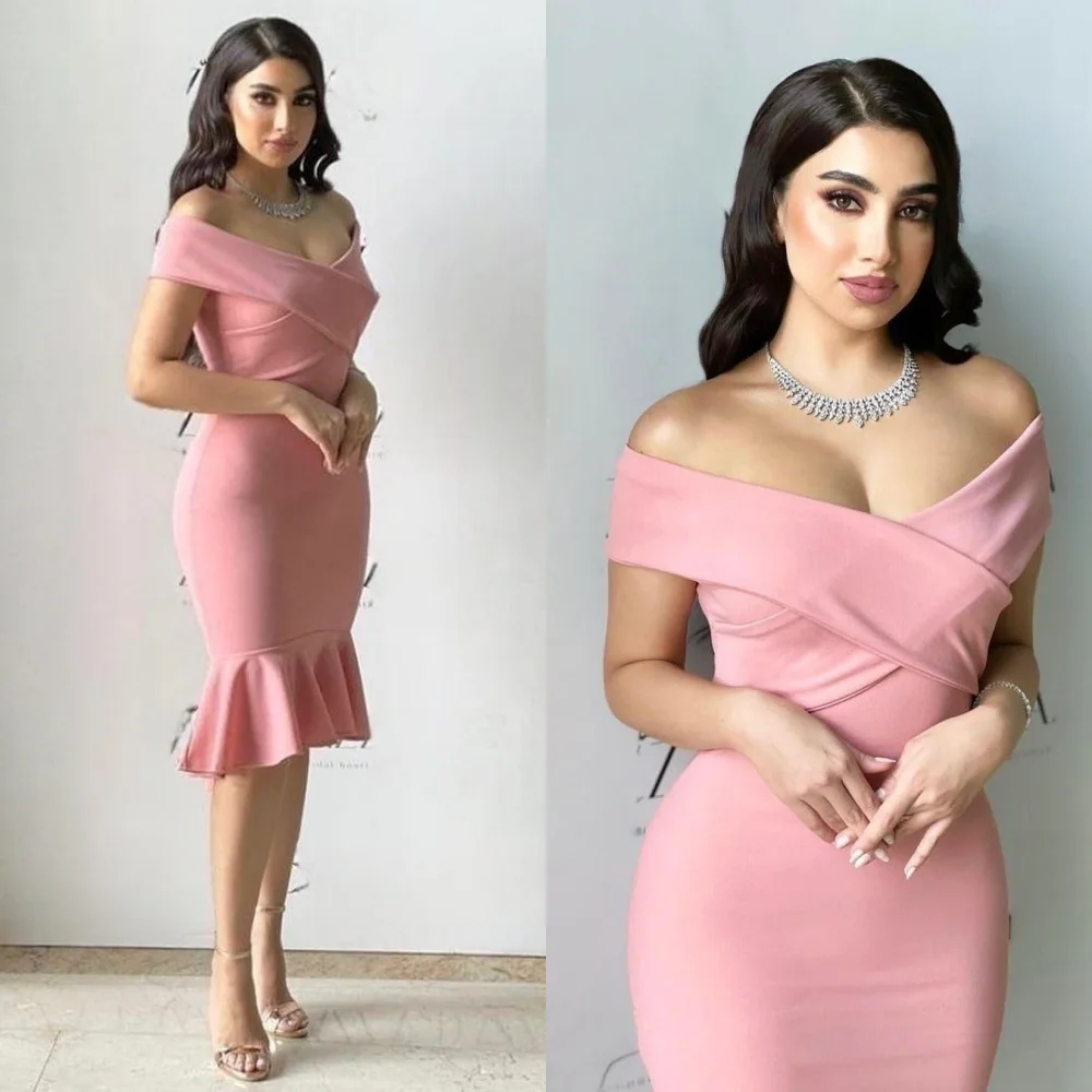 Customized  Intricate Fashion Off-the-shoulder Mermaid Draped S Formal Occasion Gown فساتين سهرة فخمه 2023 Vestido De Gala