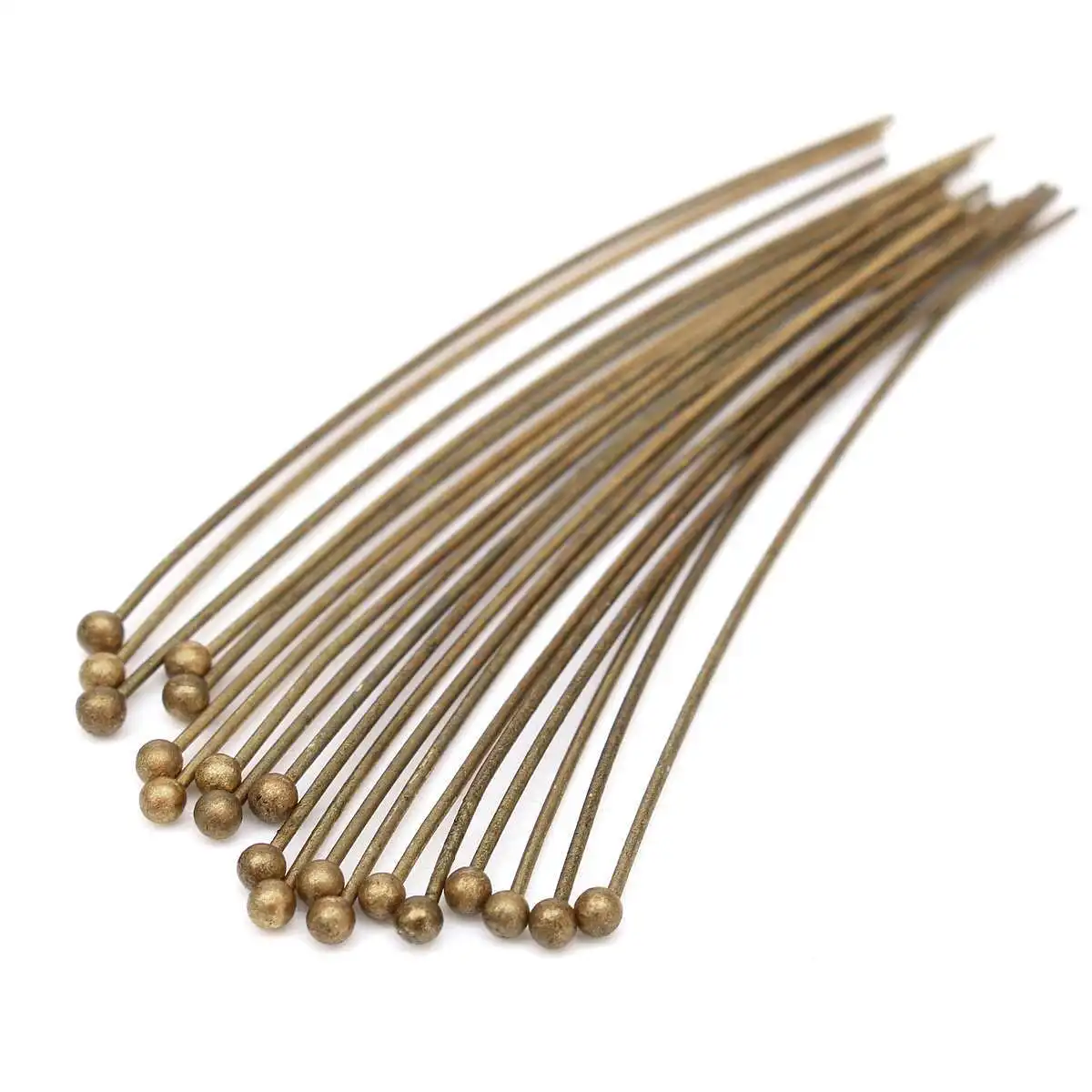 100Pcs 14-40mm Silver/Gold Plated Copper Ball Head Pins Needles For Craft DIY Supplies Jewelry Making Findings Accessories