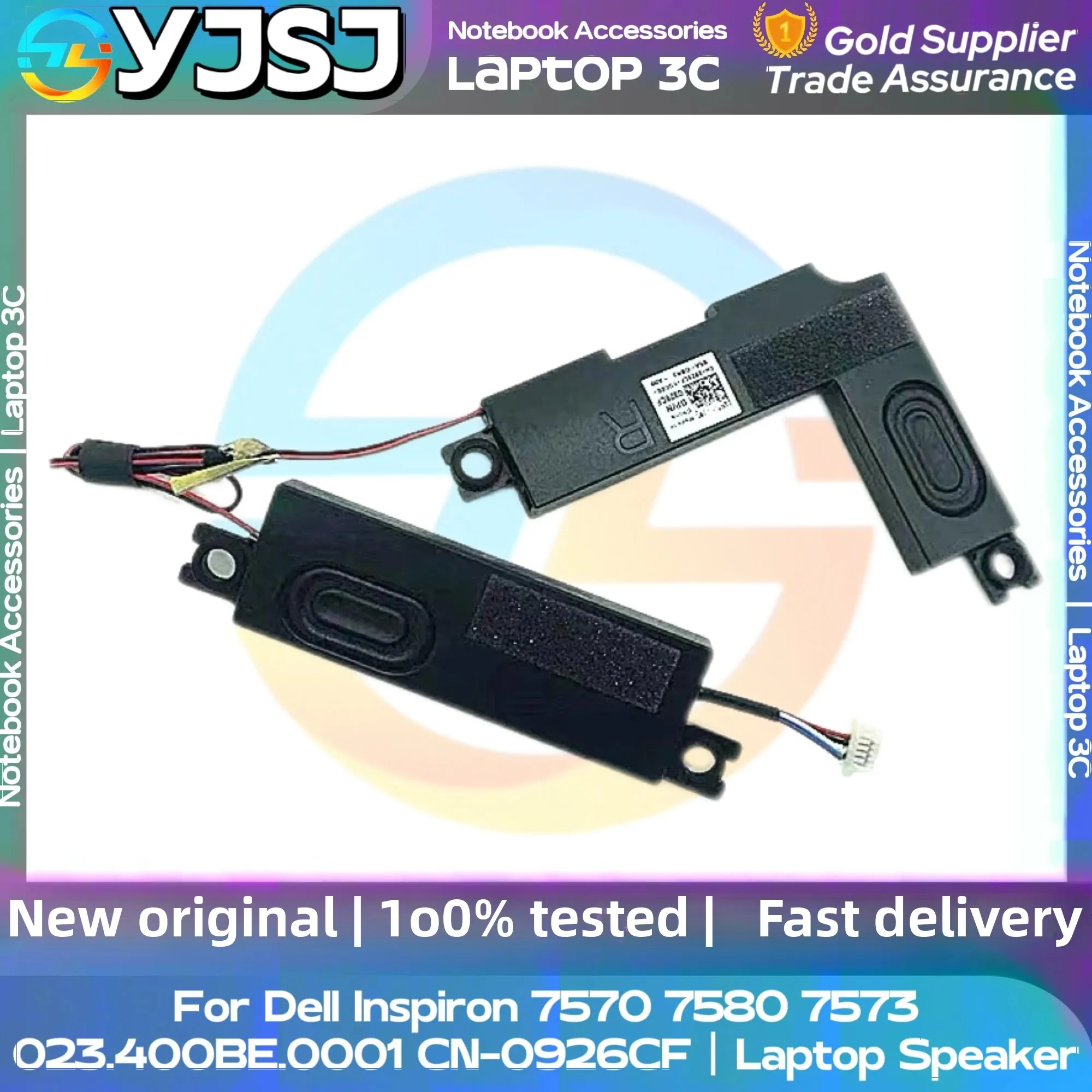 New Original Laptop Notebook Audio Speaker For Dell Inspiron 7570 7580 7573 left and right speakers 023.400BE.0001 CN-0926CF