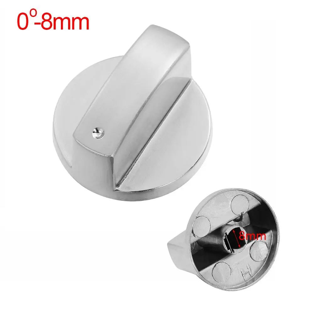 2Pcs Hot Silver Replacement Accessory Zinc Alloy Switch Cooker Control Knobs Kitchen Tool Metal Rotary