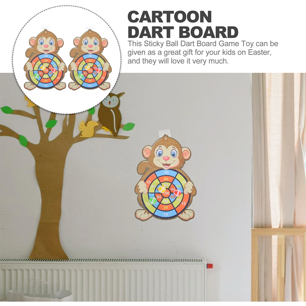 

2 Sets Sticky Dart Board Game for Kids Small Wall Toy Parent Child Interaction Hand Eye Coordination for Easter
