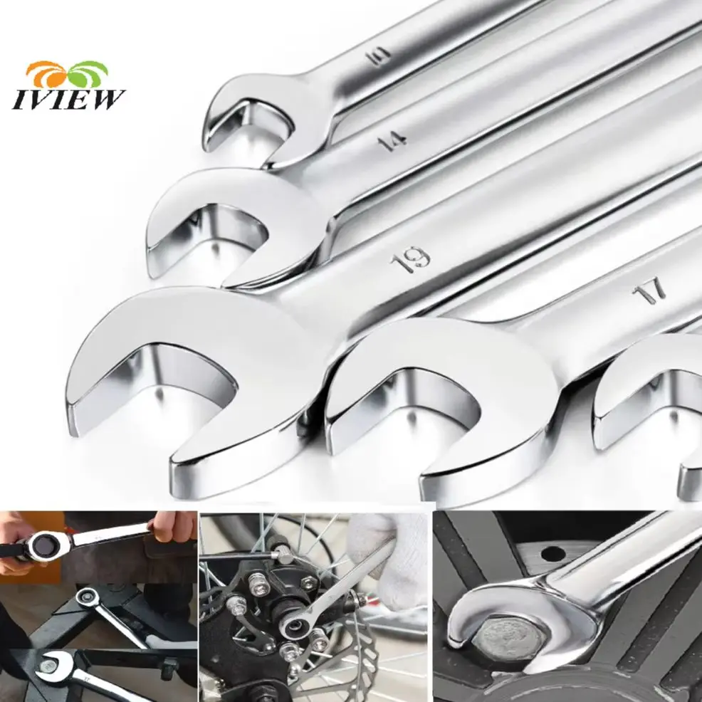 1Pcs 6mm-32mm Combination Ratchet Metric Wrench Sets Chrome Vanadium Open Ring Combo Spanners Nut Tool for Car Repair Hand Tools