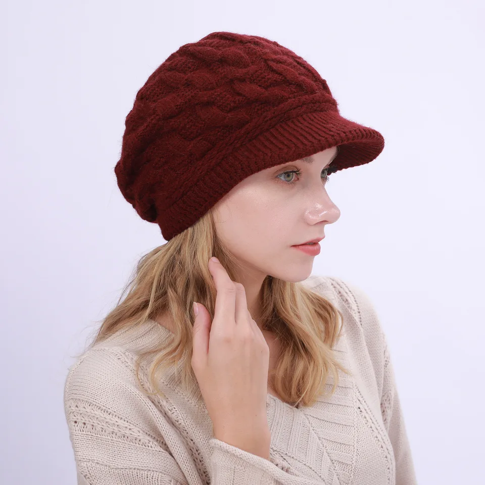 Fried Dough Twists Knit Hat Plush Thickened Warm Wool Hat Suitable for outdoor wind protection in autumn and winter, image 13