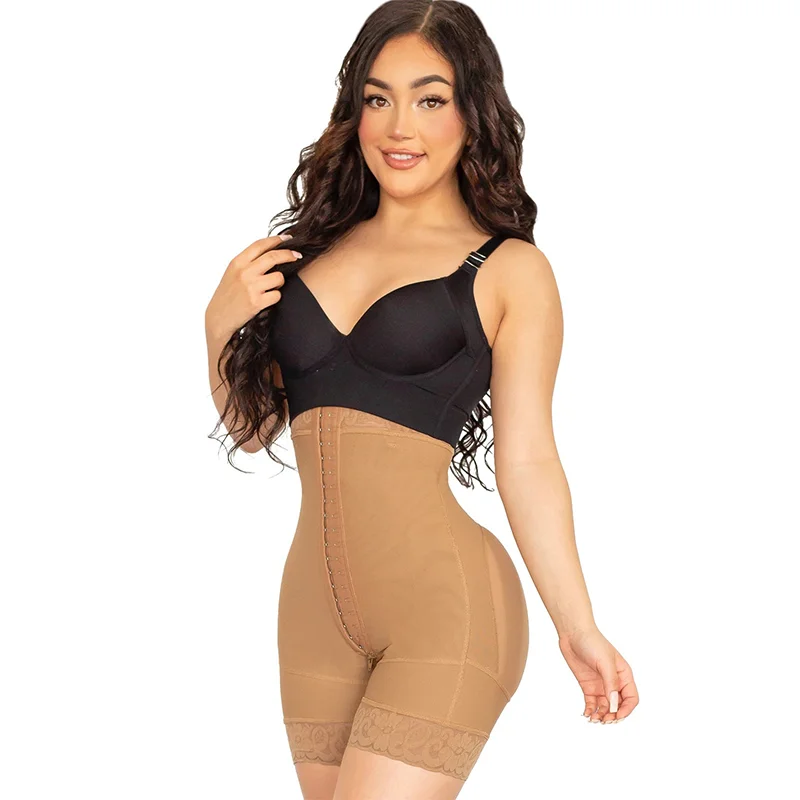 Fajas Colombianas Compression Hook-eyes Body Shaper Post Liposuction Slimming Waist Trainer Flatten Abdomen Shapewear