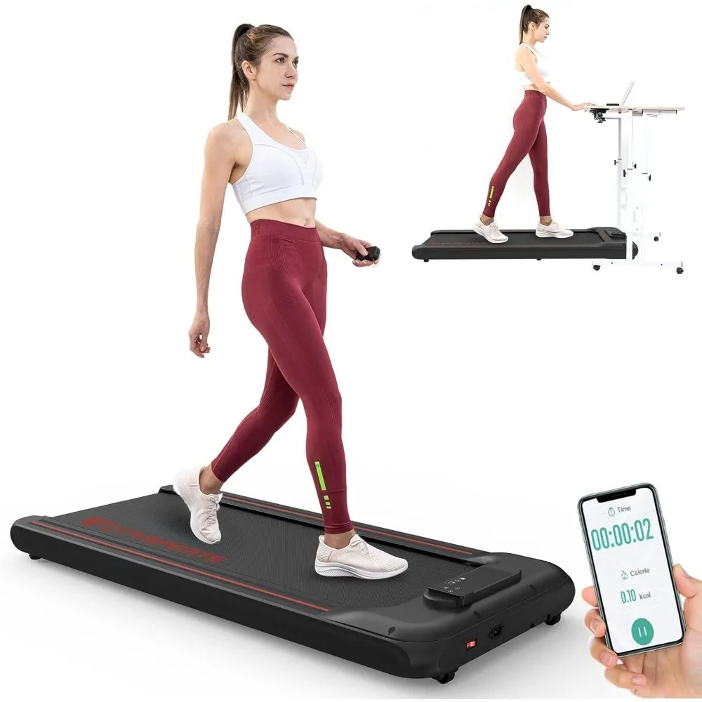 Under Desk Treadmill Portable Walking Pad, Adjustable Speed with APP, LCD Screen & Calorie Counter, Ultra Thin and Silent