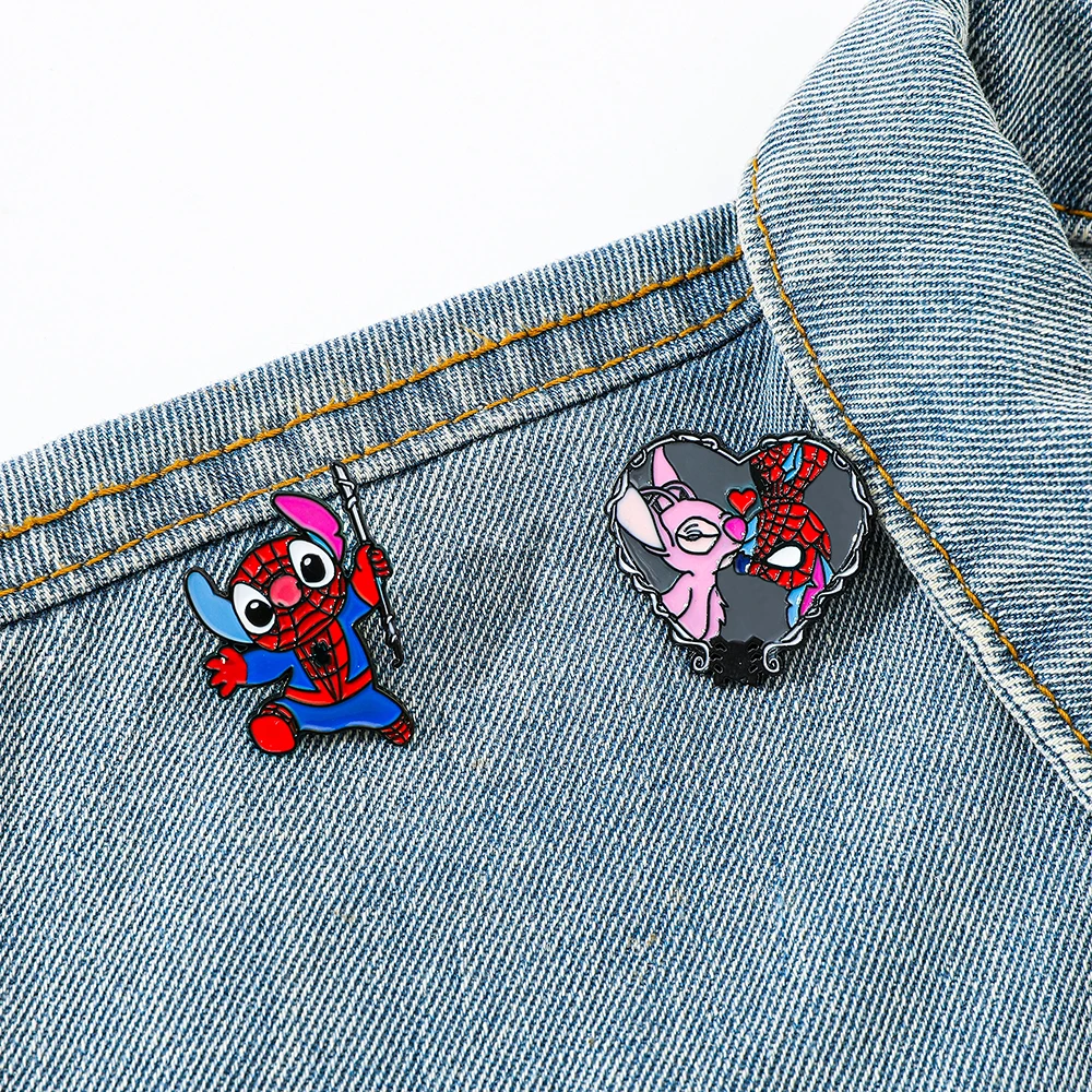 エナメルエナメルエナメルブローチ,2ピース,かわいい天使,メタルバッジ,バックパック,ジュエリー,衣類アクセサリー,友達へのギフト
