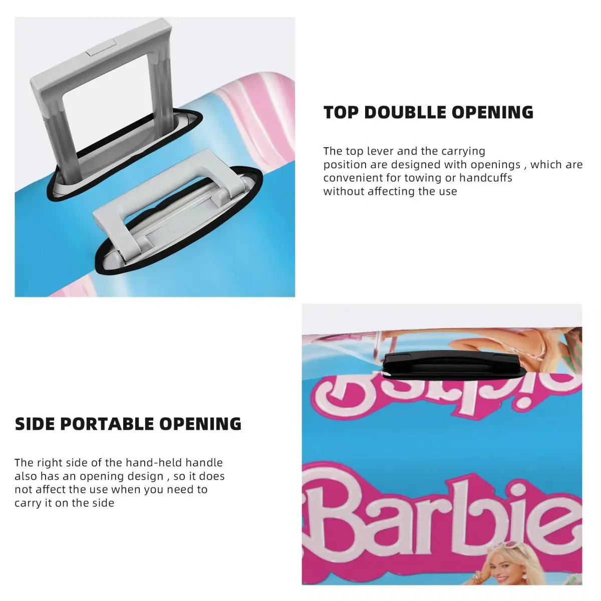 Barbie Bagagem Personalizada Capa, Protetor, Engraçado Mala De Viagem, Capas para 18-32"