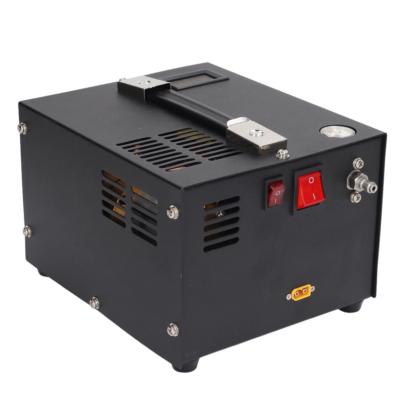 Compressore d'aria Costruito in 12500 giri/min Ventola di raffreddamento Pompa ad alta pressione 12V Olio Senza acqua Pistola portatile Serbatoio Paintball Compressore d'aria