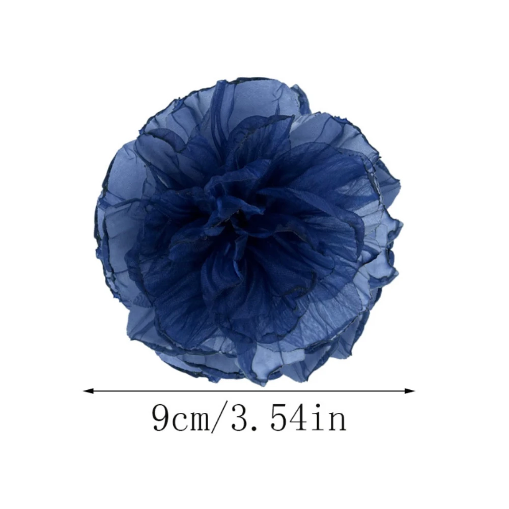 Advanced 9cm Mesh Brooch Clip with Handmade Flowers Paired with Clothing Corsage Accessories