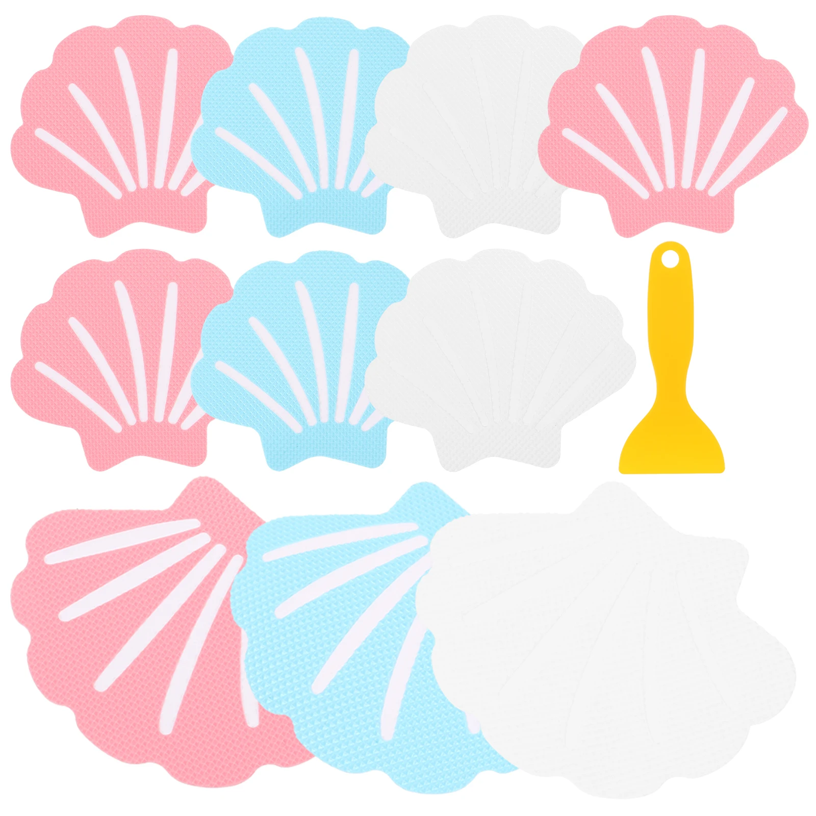 

1 set PEVA Anti-slip Stickers Bath Tub Shower Wall White 6 Pink 6 Blue Reusable Non-slip Bathroom Decals Sea Animal Cartoon
