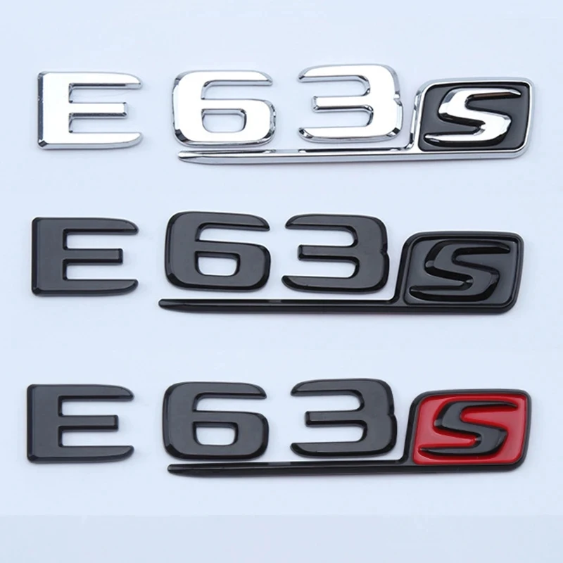 

2016-19 ABS Car Fender Emblem V8 Biturbo 4matic Rear Trunk Sticker Logo E63S Badge For Mercedes E 63 S AMG W212 W213 Accessories