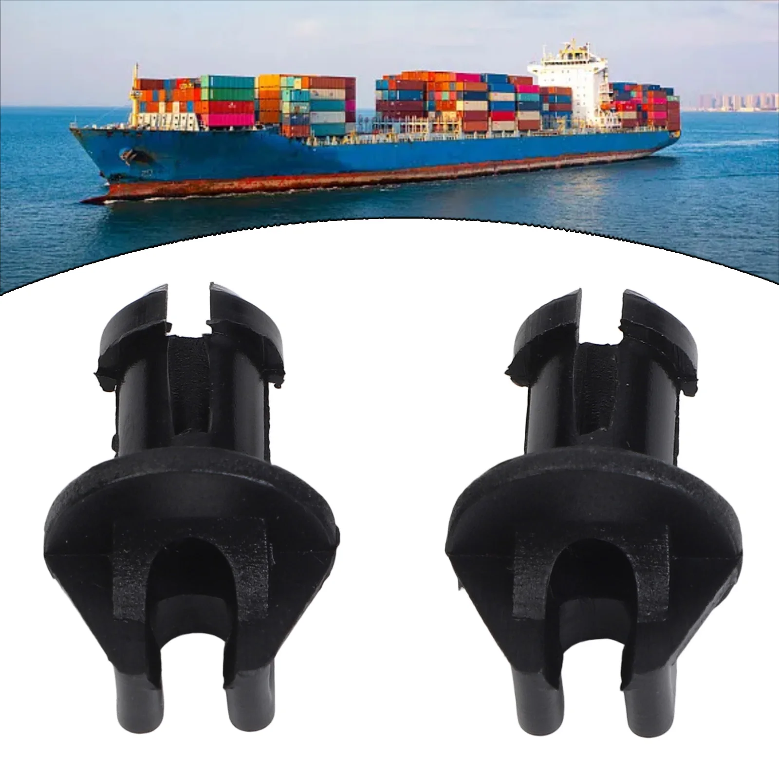 For Mercury Outboard Jet Throttle Lever Linkage Repair Swivel Bushing Set Two Black Plastic OEM Spec Part 23932481