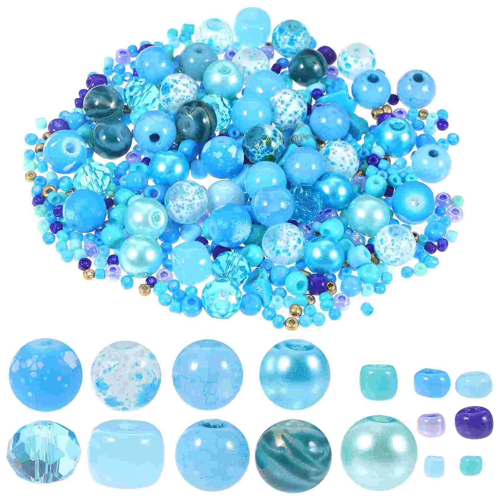 2 Bags Mixed Bead Suit Plastic Loose Beads Spacer Handcraft DIY for Bracelets Suite Scattered Crafts Large Hole