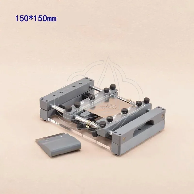 Precision Alignment PCB Screen Printer, Desktop 150/250MM Manual SMT Stencil Machine for Solder Paste Application